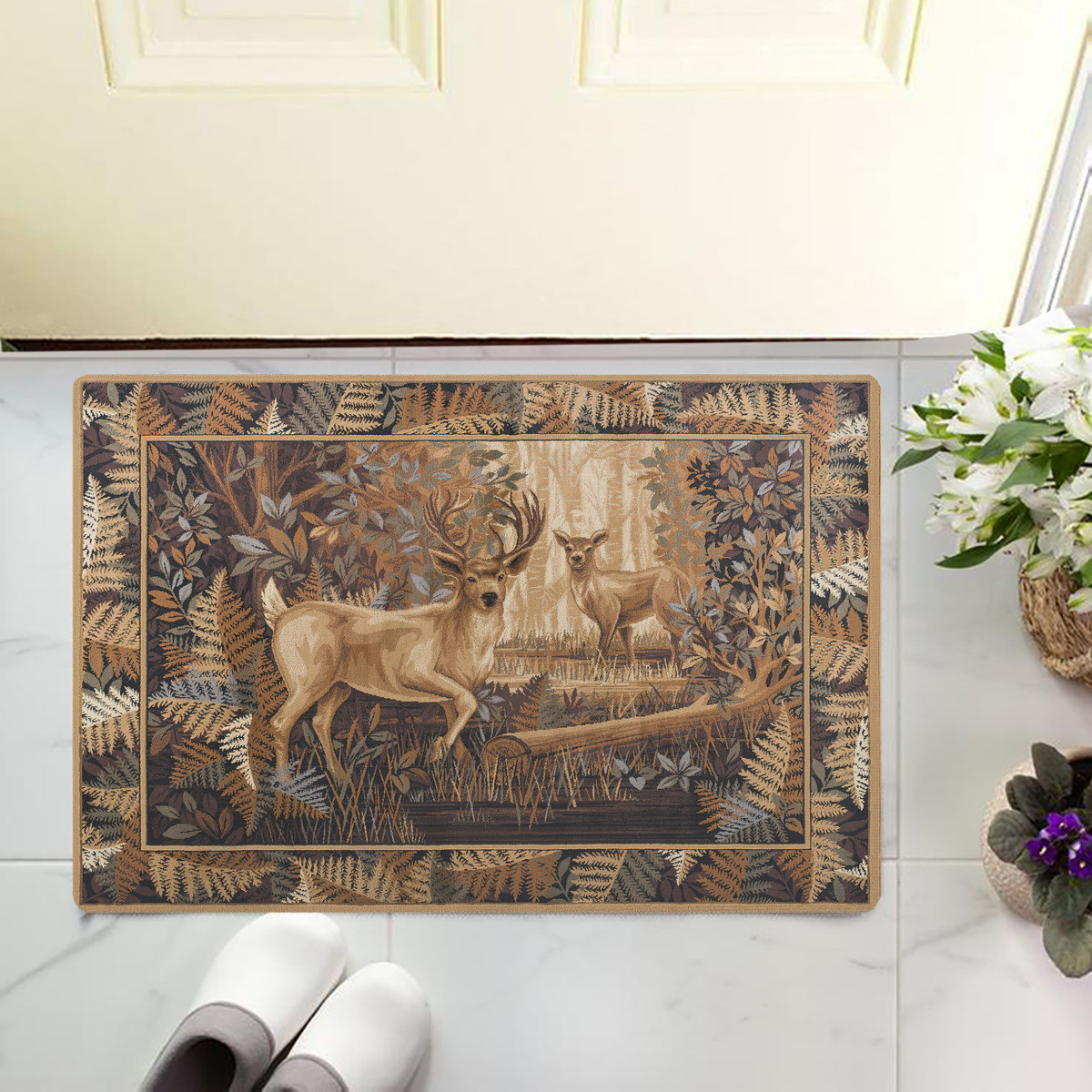 Hunting Outdoor Rug - سجادة باب من الفلانيل بتصميم رويال