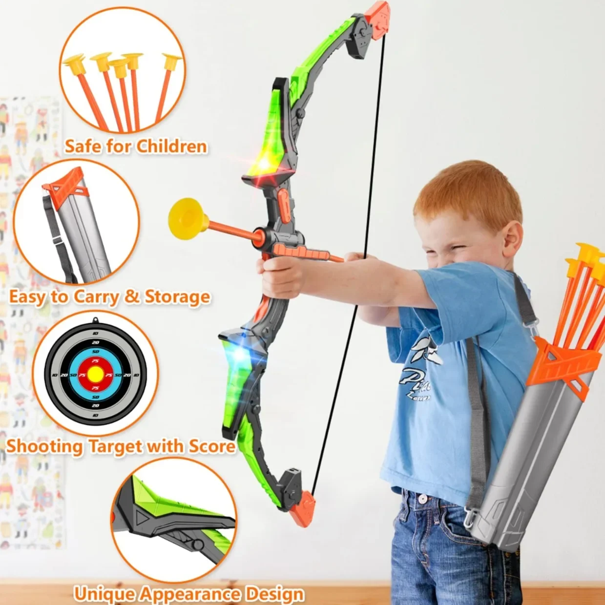القوس والسهام للأطفال ، مجموعة - مراجعة Outdoor Hunting Games For Kids وسعره
