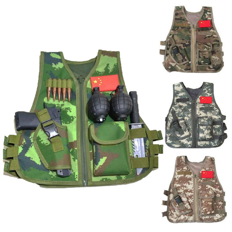 سترة تكتيكية مموهة للأطفال، صد - مراجعة Outdoor Hunting Games For Kids وسعره