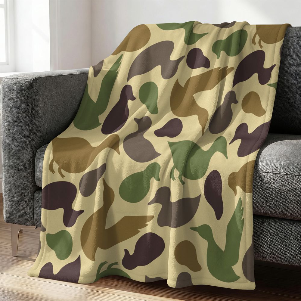 بطانية فلانيل بنقشة البط ناعمة - مراجعة Hunting Outdoor Rug وسعره