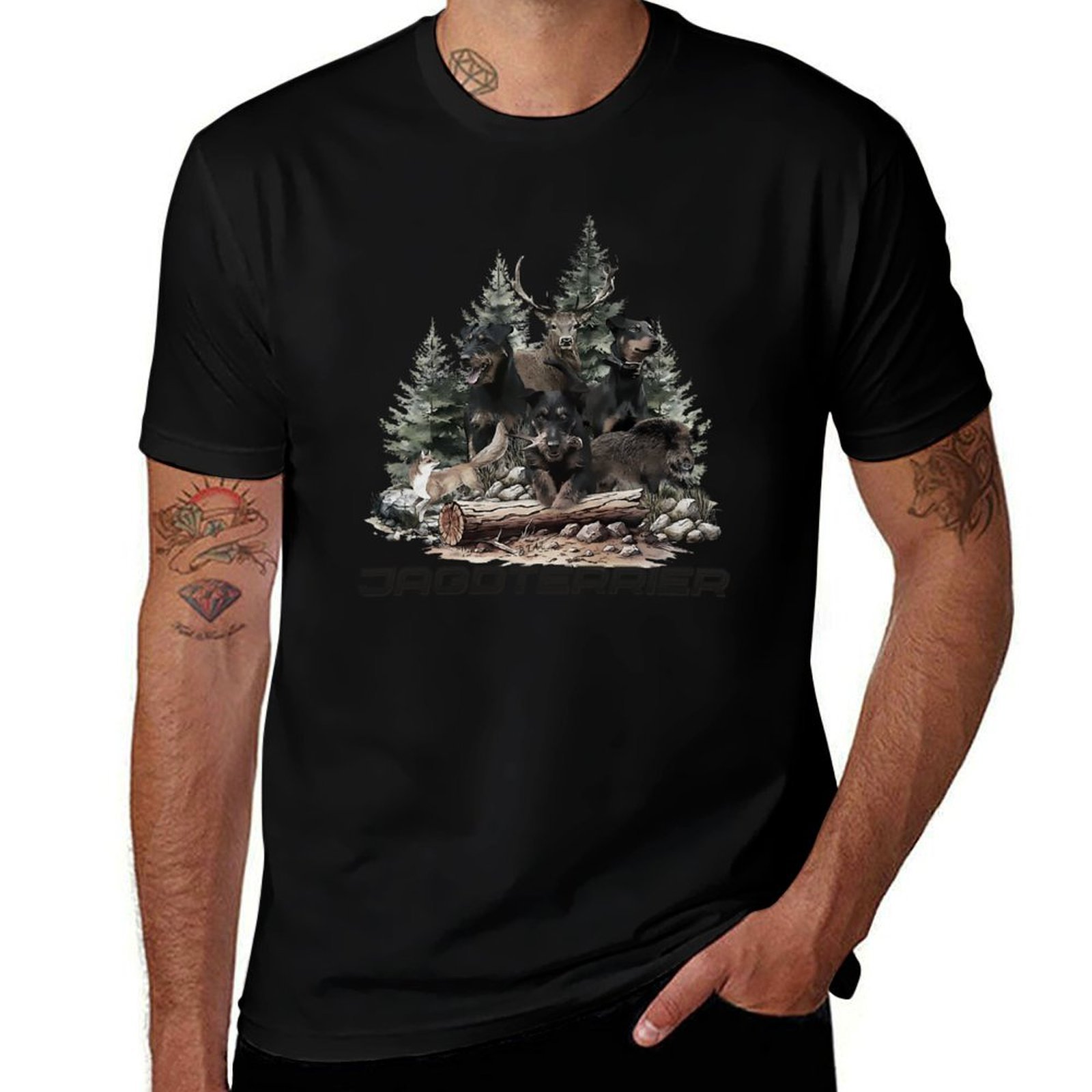 تي شيرت German Hunting Terrier - مراجعة Wildman Hunting & Outdoor Robertson Photos وسعره