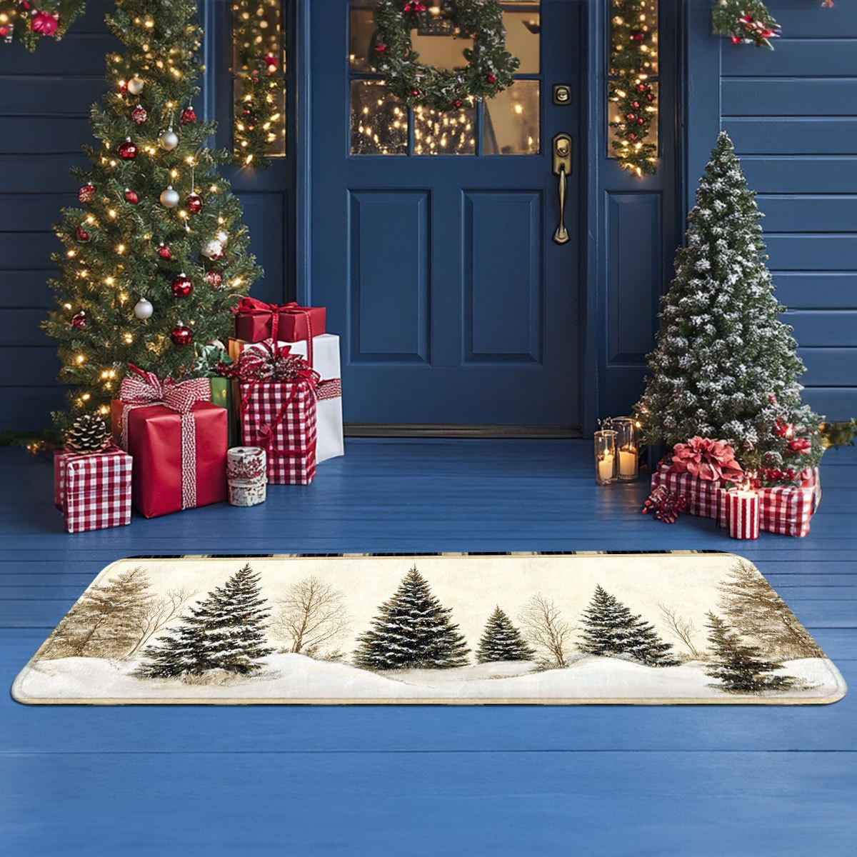 سجادة باب شتوية بتصميم كوخ صيد - مراجعة Hunting Outdoor Rug وسعره