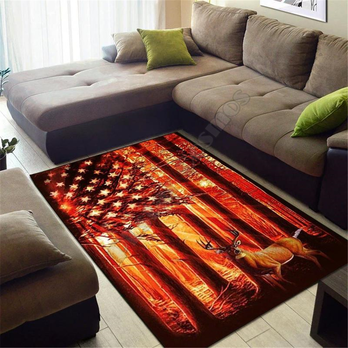 سجادة بتصميم منطقة صيد الغزلان - مراجعة Hunting Outdoor Rug وسعره